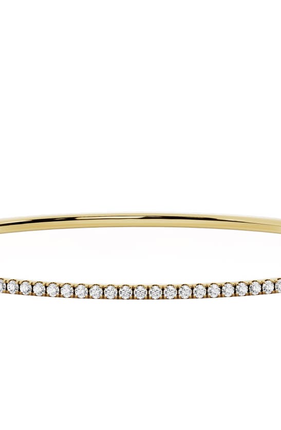JENNIFER FISHER JENNIFER FISHER 18K GOLD ROUND LAB CREATED DIAMOND TENNIS BANGLE BRACELET
