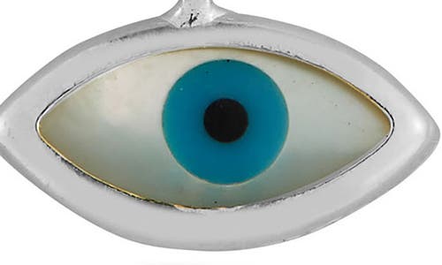 Glaze Jewelry Evil Eye Pendant Necklace In Silver