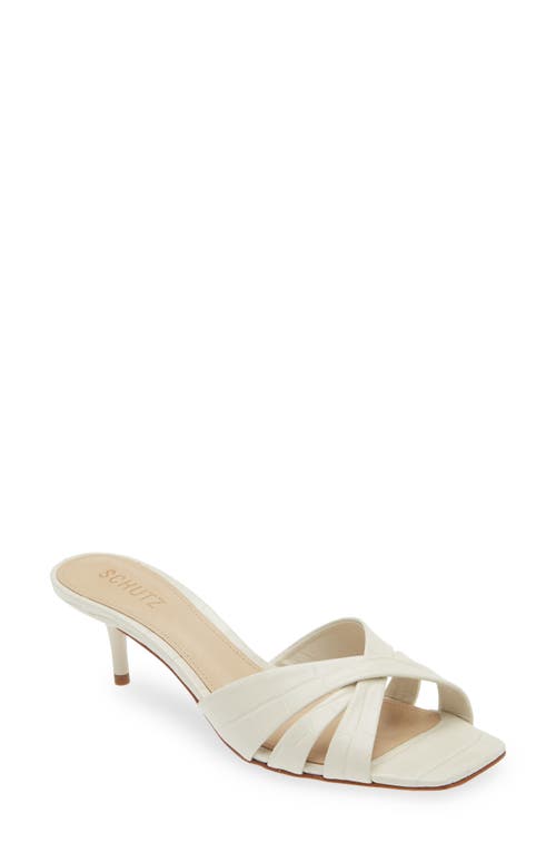 Shop Schutz Keefa Kitten Heel Sandal In Pearl