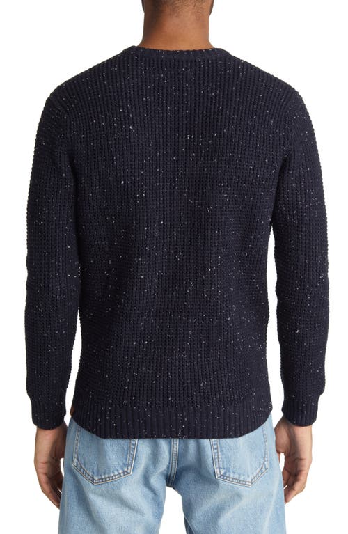 Shop The Normal Brand Seawool Nep Crewneck Sweater In Navy