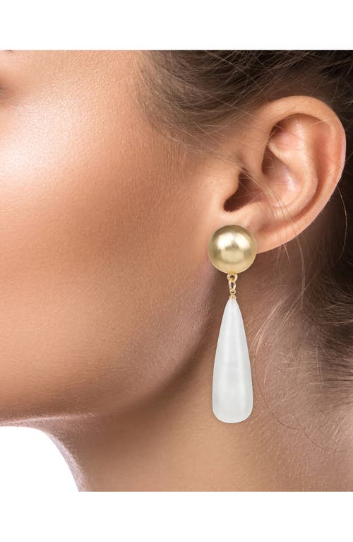 Shop Jardin Lucite Drop Earrings In Opal/gold