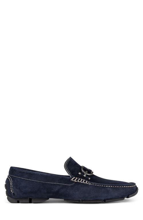 Shop Donald Pliner Moc Toe Driving Loafer In Navy