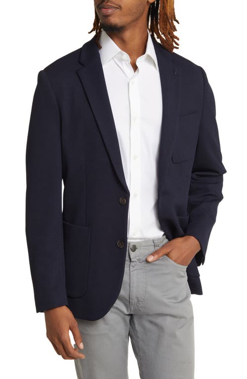 Slim Fit CoolMax Piqué Sport Coat in Dark Sapphire