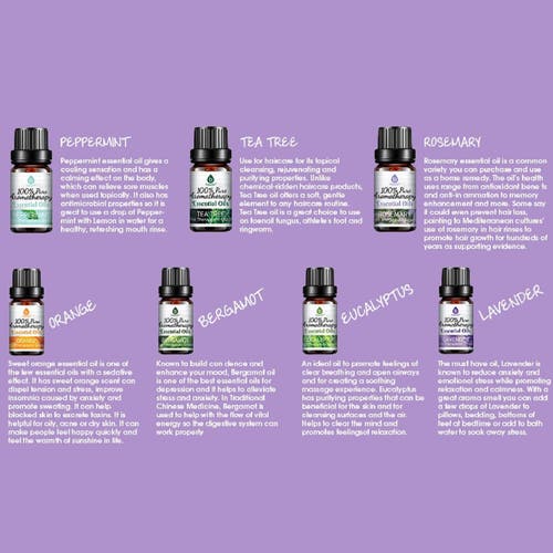 Pursonic 14 Pack Of 100% Pure Essential Aromatherapy Oils In Multicolor