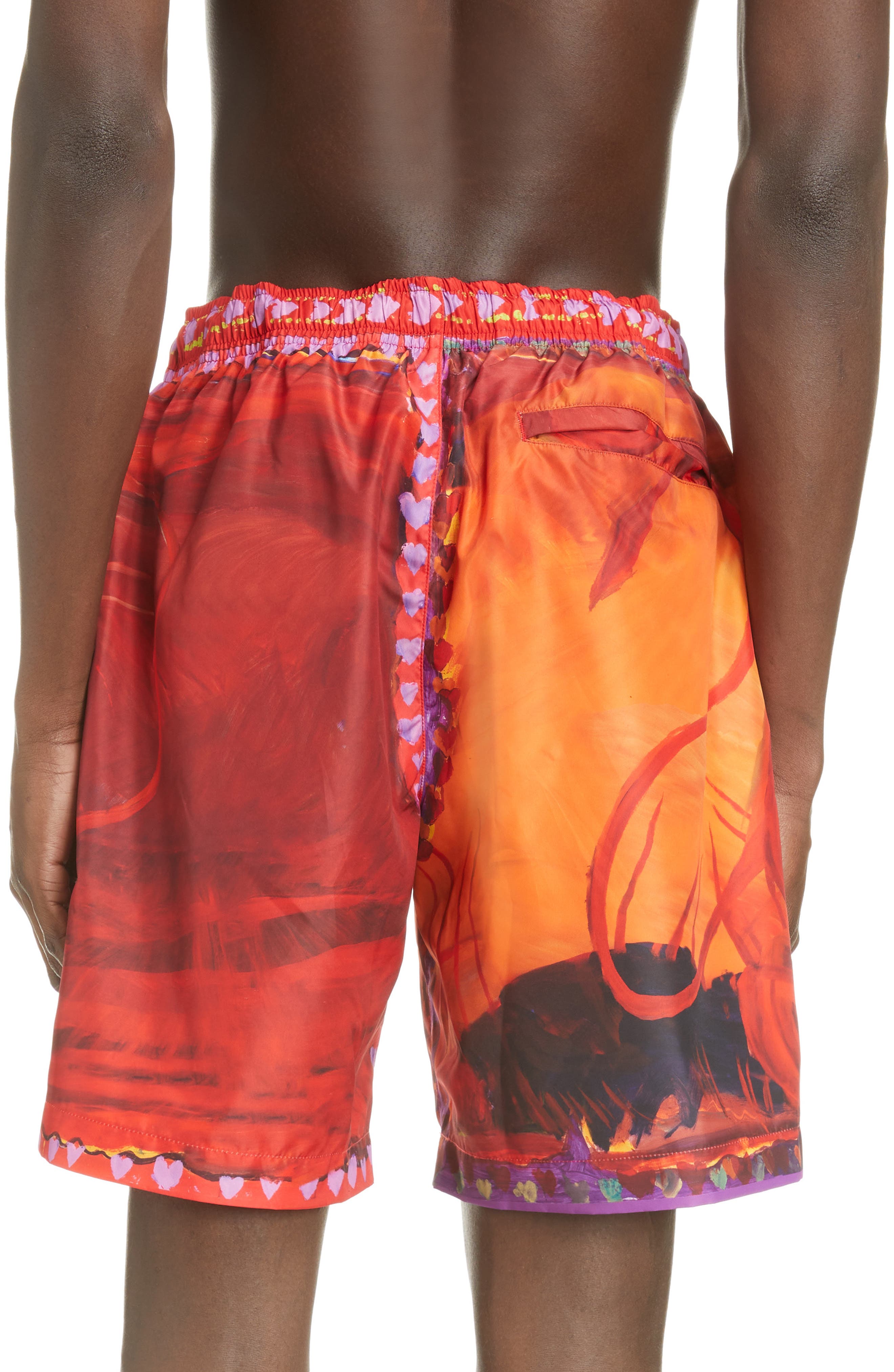 Josh Smith Devil Print Swim Trunks 