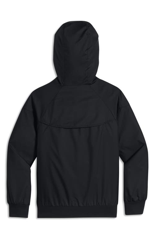 Shop Nike Windrunner Water Resistant Hooded Jacket In Black/white