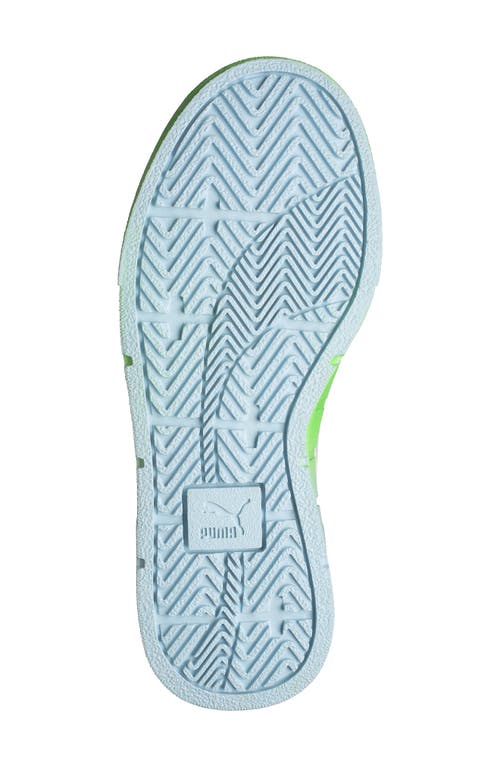 Shop Puma Cali Court Platform Sneaker In  White/blue/green
