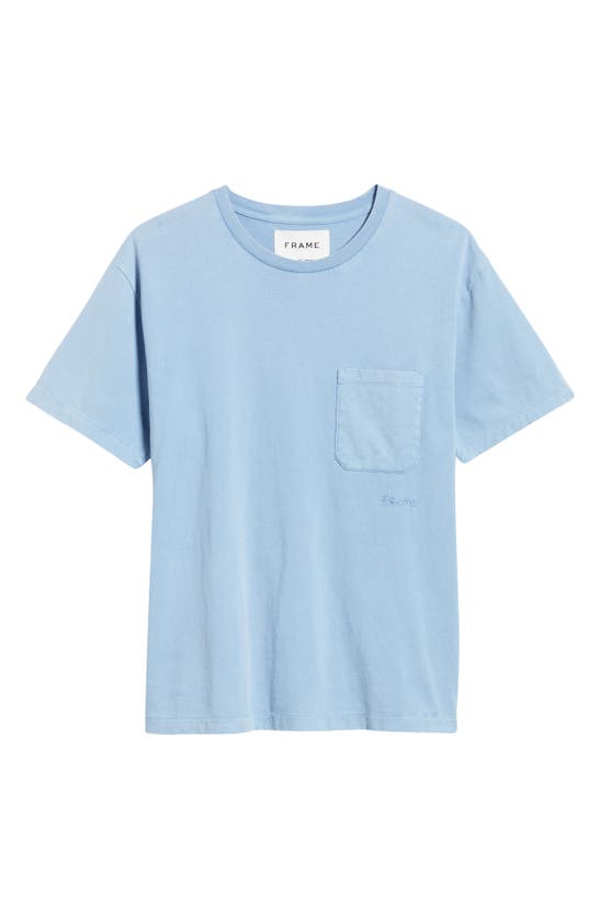 Shop Frame Vintage Wash Pocket T-shirt In Vintage Light Blue