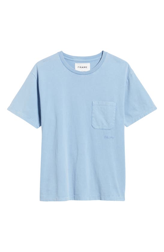 Frame Vintage Wash Pocket T-shirt In Vintage Light Blue