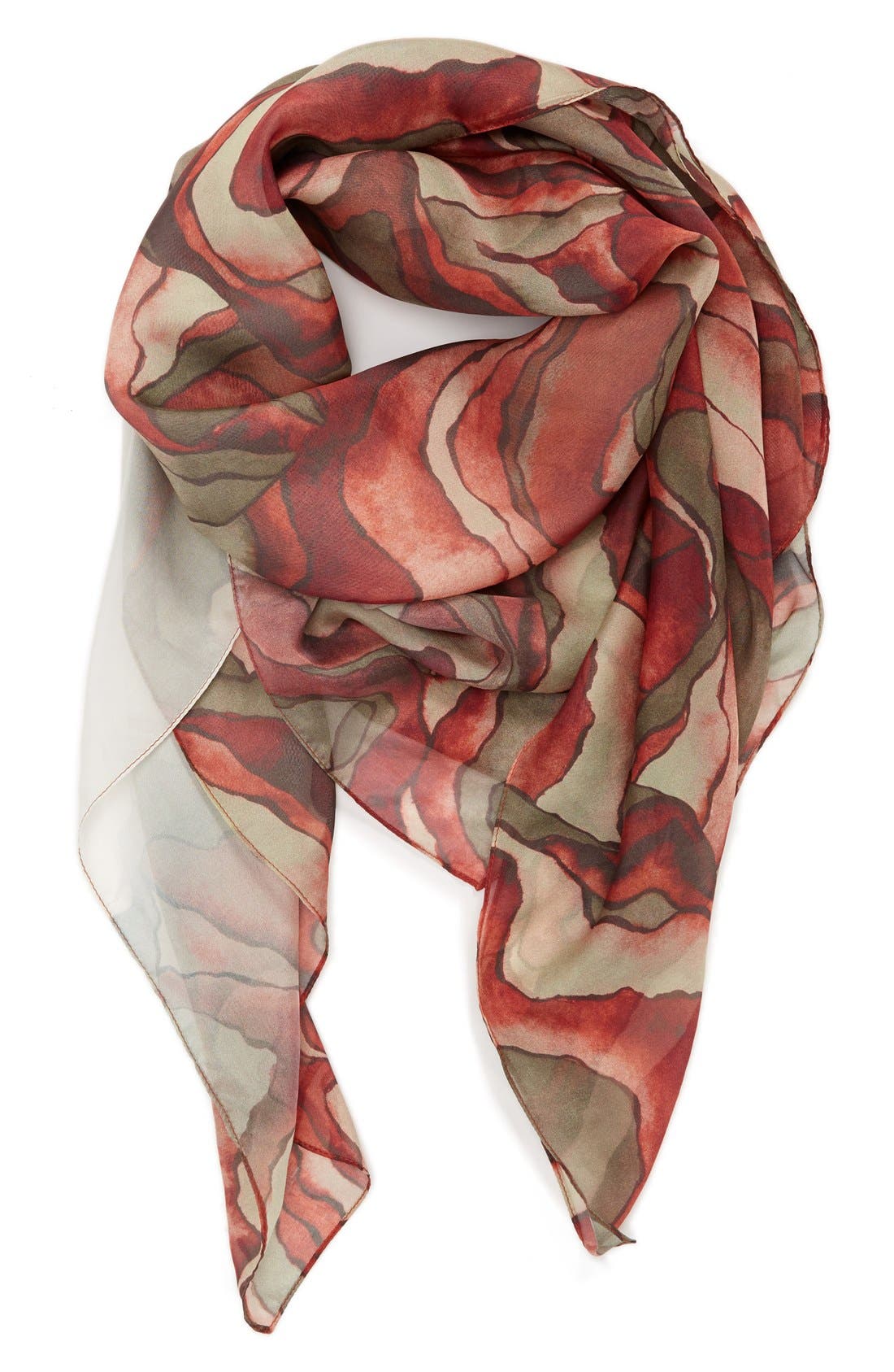 Nordstrom 'Watermark Swirl' Silk Chiffon Scarf Nordstrom