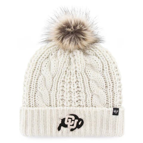 47 Brand Cream Buffalo Bills Daphne Cuffed Knit Beanie With Pom in Pink