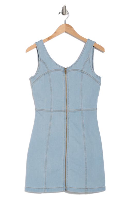 Bebe Denim Denim Minidress In Light Wash