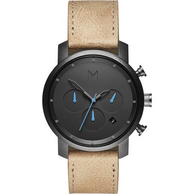 Mvmt Chronograph Leather Strap Watch, 40Mm
