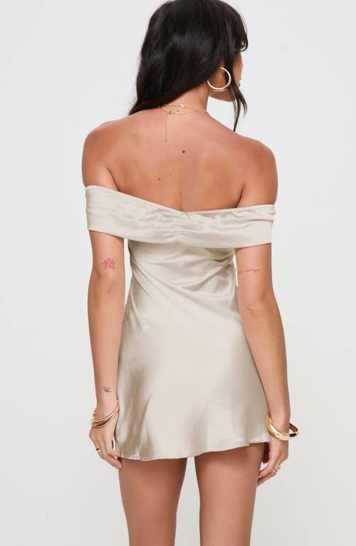 PRINCESS POLLY PRINCESS POLLY SADEE OFF THE SHOULDER SATIN MINIDRESS 