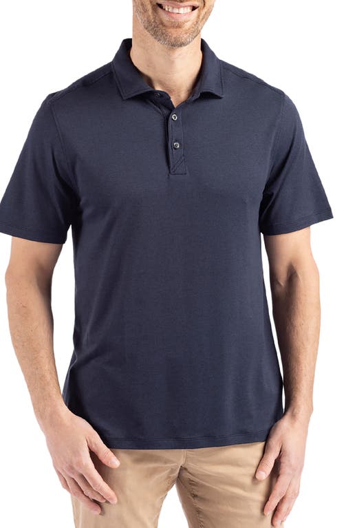 Shop Cutter & Buck Comfort Performance Jersey Polo In Navy Blue