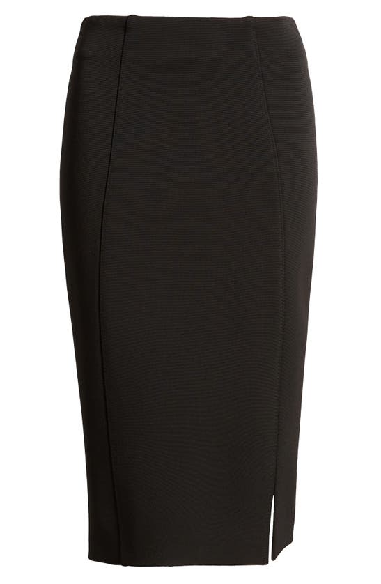 Shop Hugo Boss Vukeva Midi Pencil Skirt In Black