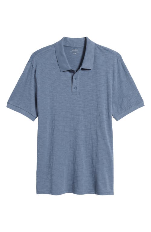 Shop Vince Cotton Slub Jersey Polo In Bayou