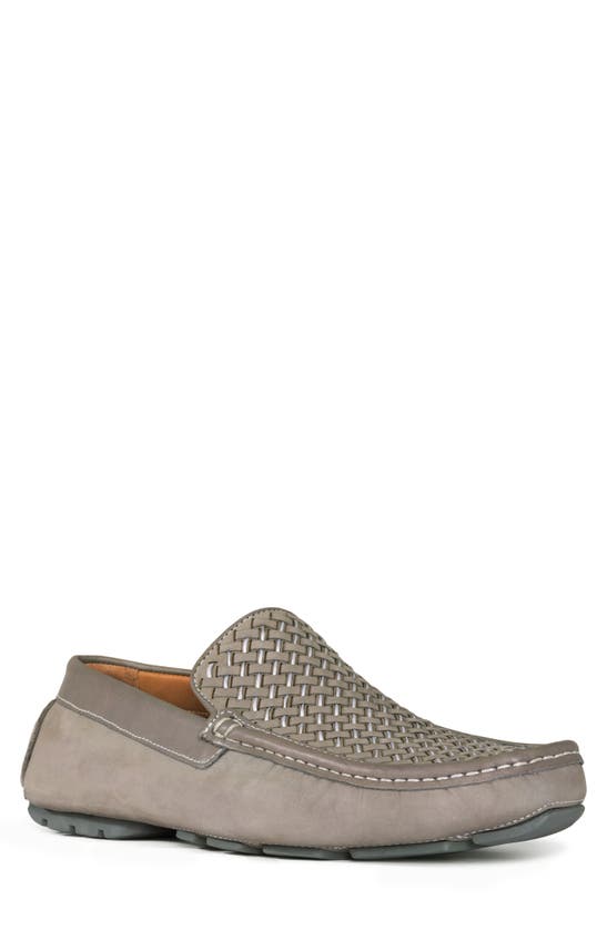 Donald Pliner Damiano Woven Moc Toe Loafer In Light Gray/ Lgy