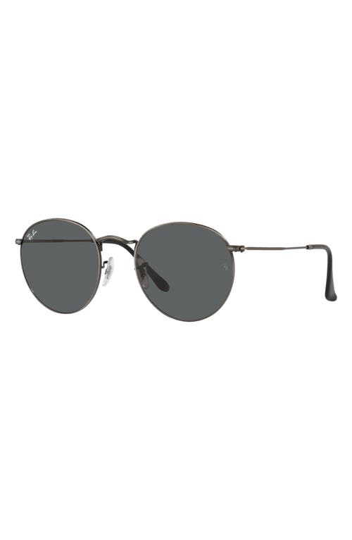 Shop Ray Ban Ray-ban 47mm Round Sunglasses In Antique Gunmetal