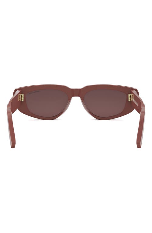 Shop Dior Xplorer S3i Geometric Sunglasses In Shiny Pink/bordeaux