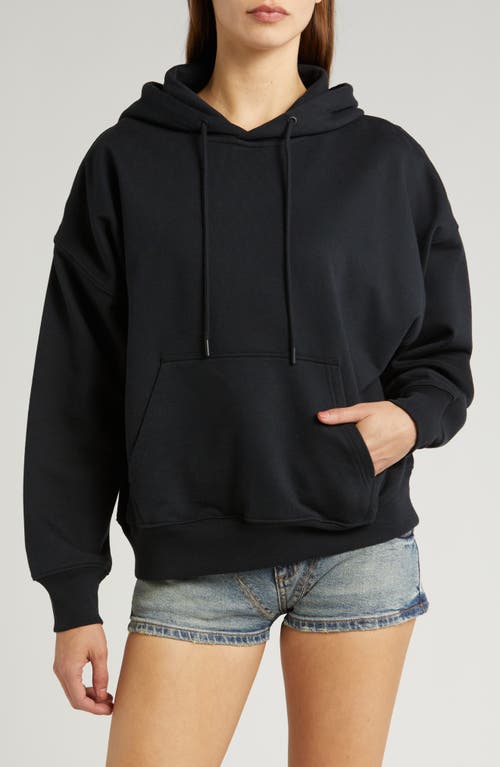 PURPLE BRAND Oversize Cotton French Terry Hoodie in Black 