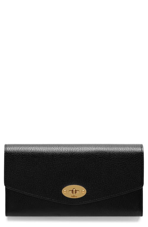 Mulberry Darley Leather Continental Wallet in A100 Black at Nordstrom