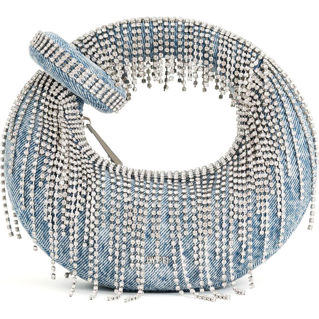 JW PEI Abacus Embellished Denim Top Handle Bag in Blue