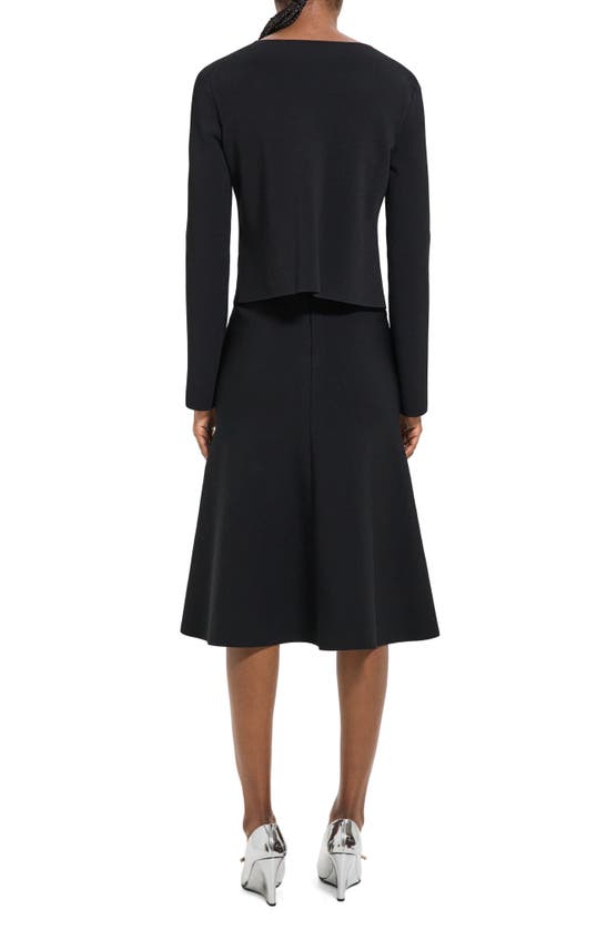 Theory Layered Long Sleeve Dress In Black