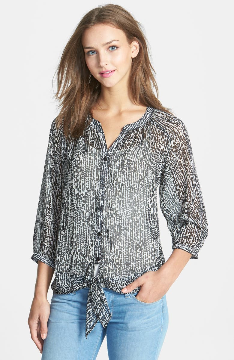 KUT from the Kloth Tie Front Blouse | Nordstrom