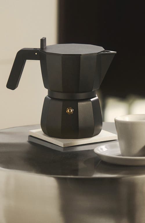 Shop Alessi Moka Espresso Coffee Maker In Black