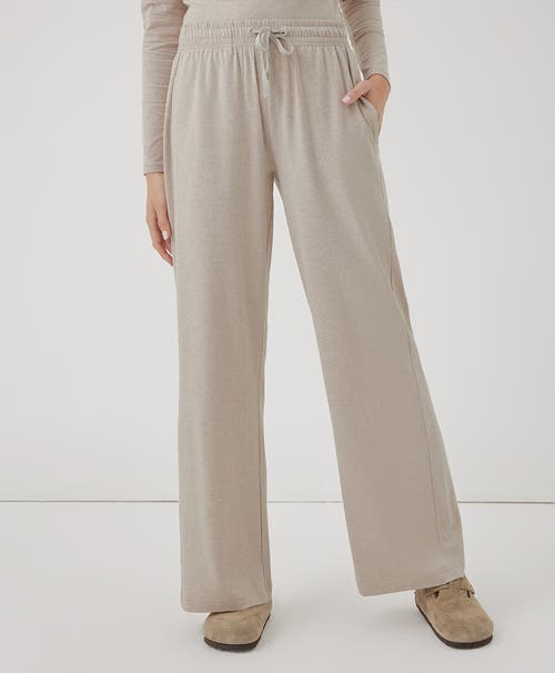 Pact Organic Cotton Cool Stretch Lounge Pant In Oat Heather
