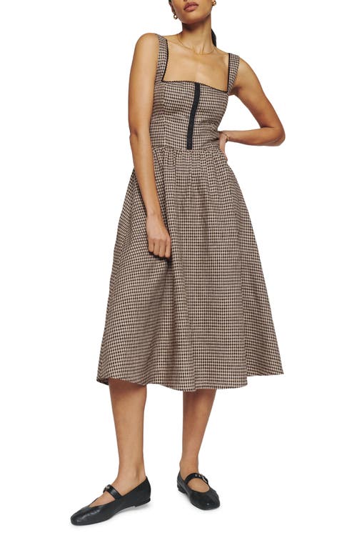 Reformation Tagliatelle Linen Dress in Tartine Check | Smart Closet