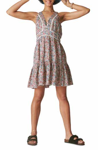 Aknvas Sleeveless Trapeze Minidress in Hibiscus at Nordstrom, Size 12