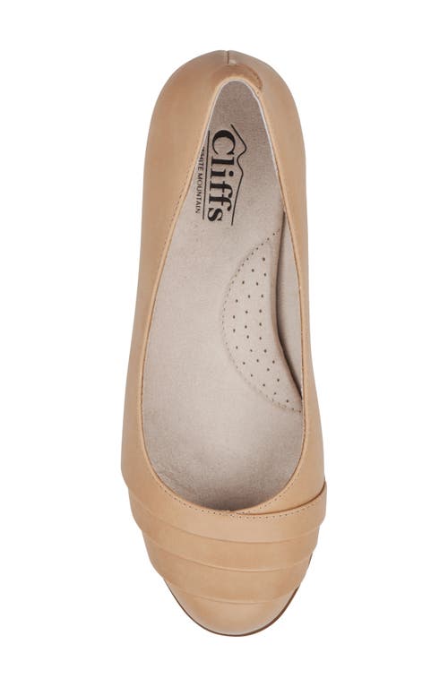 Shop White Mountain Footwear Clara Ballet Flat In Natural/burnished/smooth