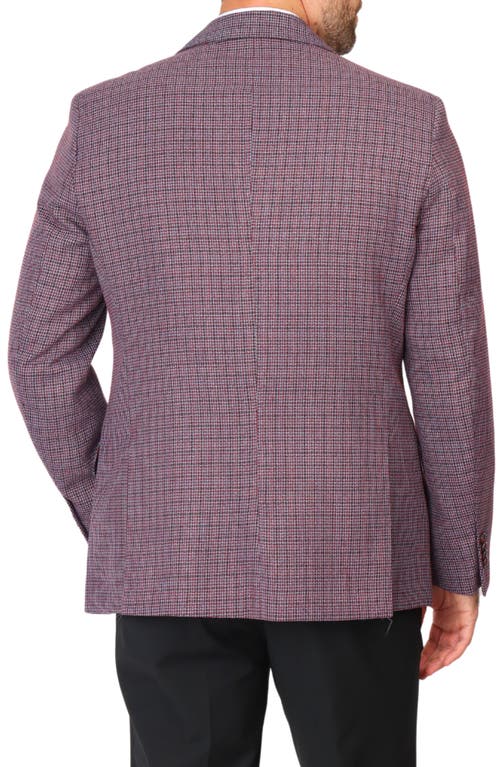 Tailorbyrd Micro Houndstooth Sport Coat In Merlot
