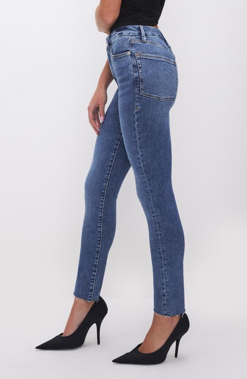 Good American Good Legs Raw Hem Cigarette Jeans In Indigo613