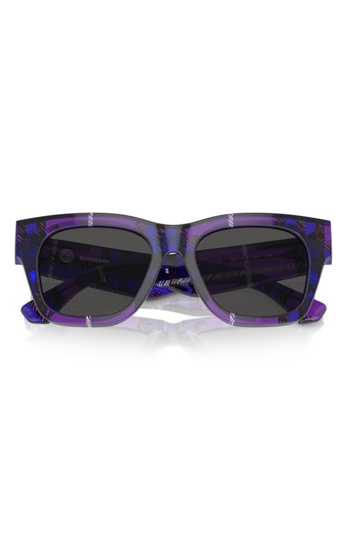 Burberry Elevated Check 52mm Square Sunglasses In Dark Grey