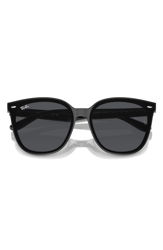 Shop Ray Ban Ray-ban 66mm Oversize Irregular Sunglasses In Black