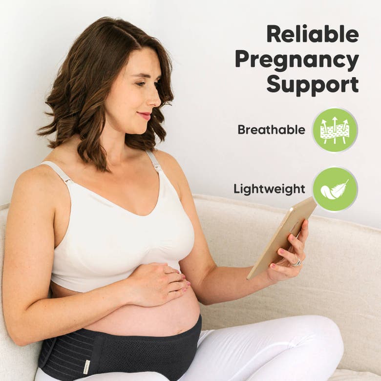 Shop Keababies Ease Maternity Support Belt In Midnight Black