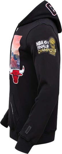 Women's Chicago Bulls Pro Standard White City Scape Pullover Sweatshirt