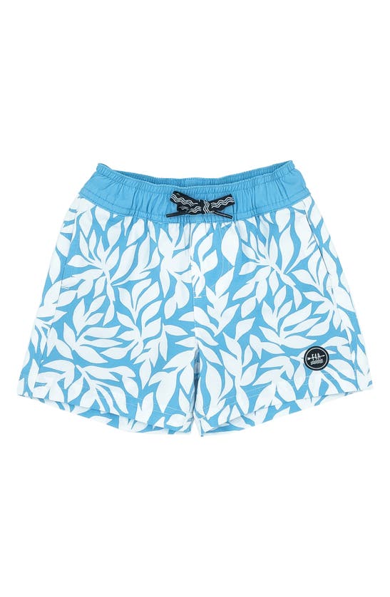Feather 4 Arrow Babies' High Tide Volley Swim Trunks In Blue Grotto