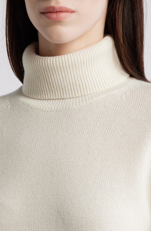 Shop Theory Cashmere Turtleneck Sweater In Ivory