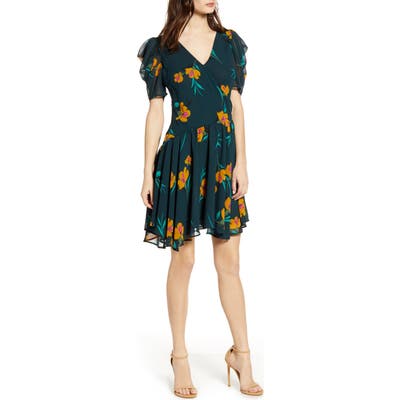 Astr The Label Floral Print Minidress, Green