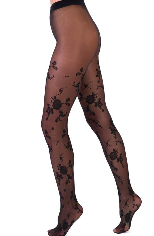 Shop Stems Blooming Sheer Tights In Black