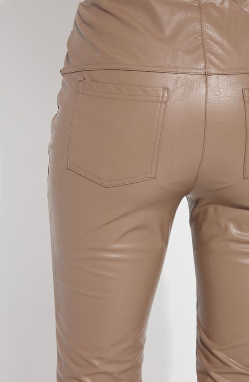 Shop Lyssé Katherine Faux Leather Toothpick Leggings In Taupe