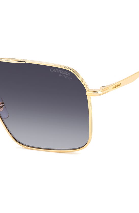 Shop Carrera Eyewear 59mm Gradient Aviator Sunglasses In Gold/ Grey Shaded