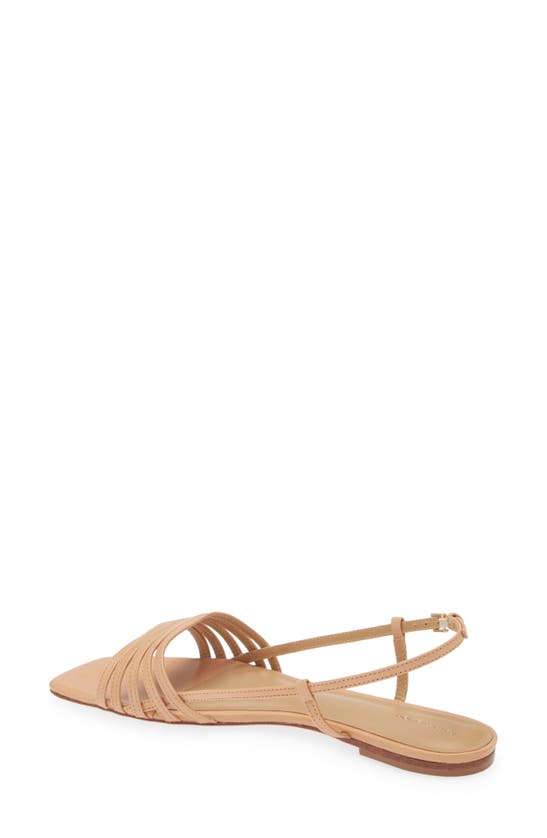 Reformation Millie Lattice Flat Sandal In Natural