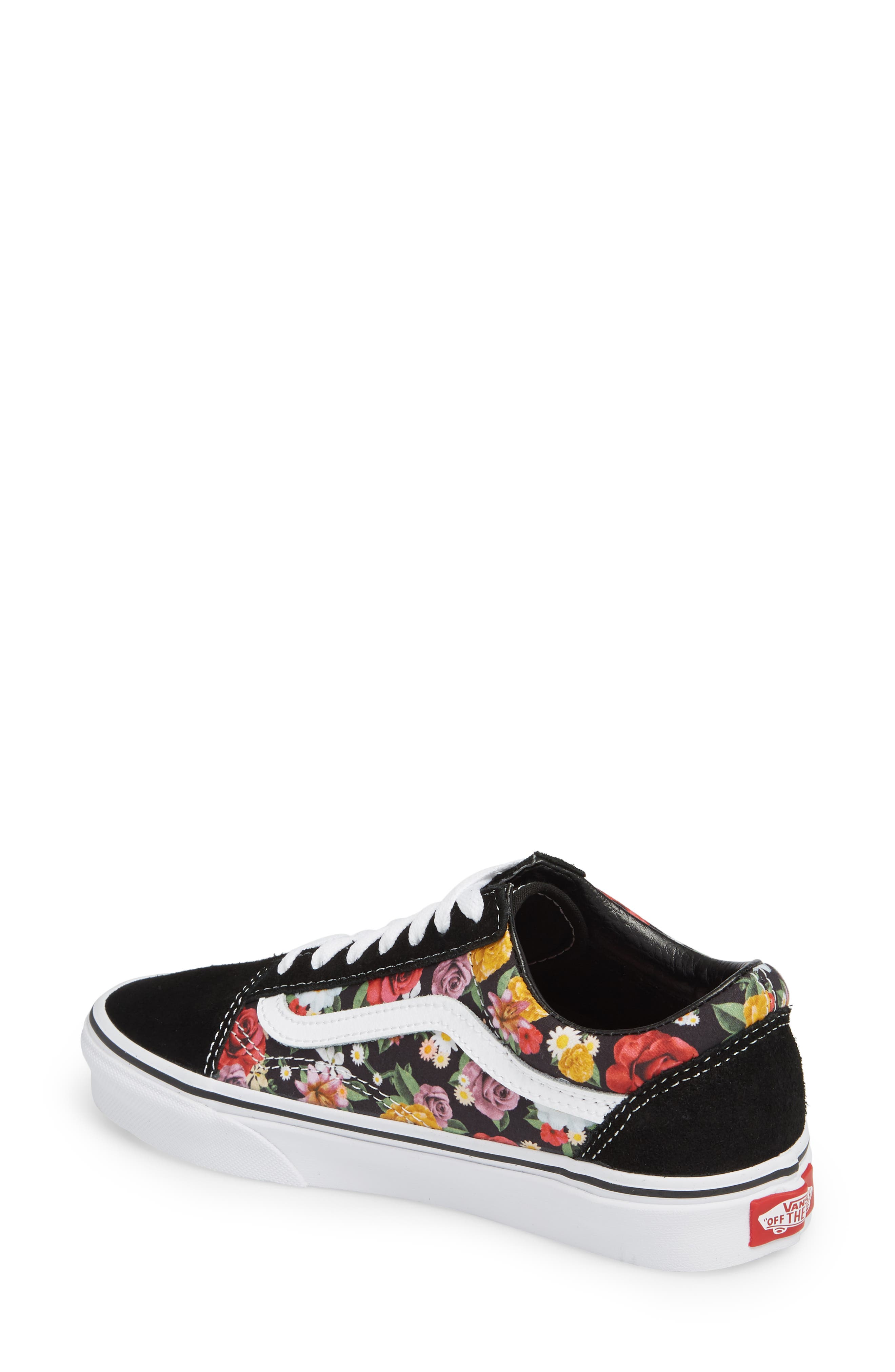 ua old skool lux floral sneaker