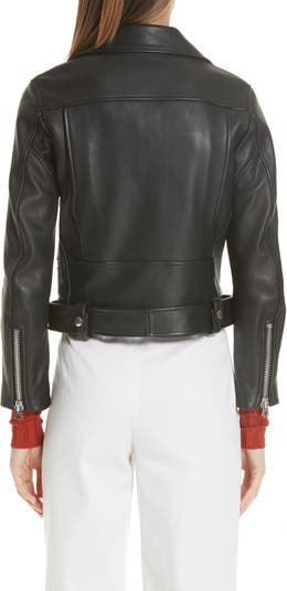 Acne Studios Mock Core Leather Moto Jacket | Nordstrom