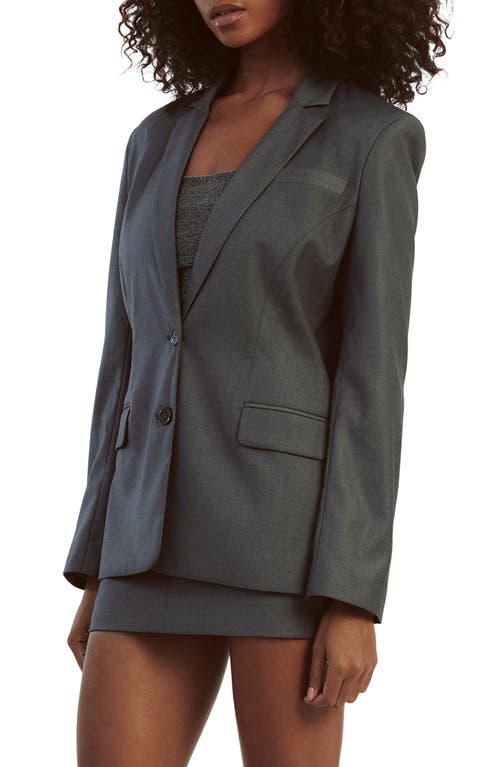 Bardot Maika Fitted Blazer In Dark Grey